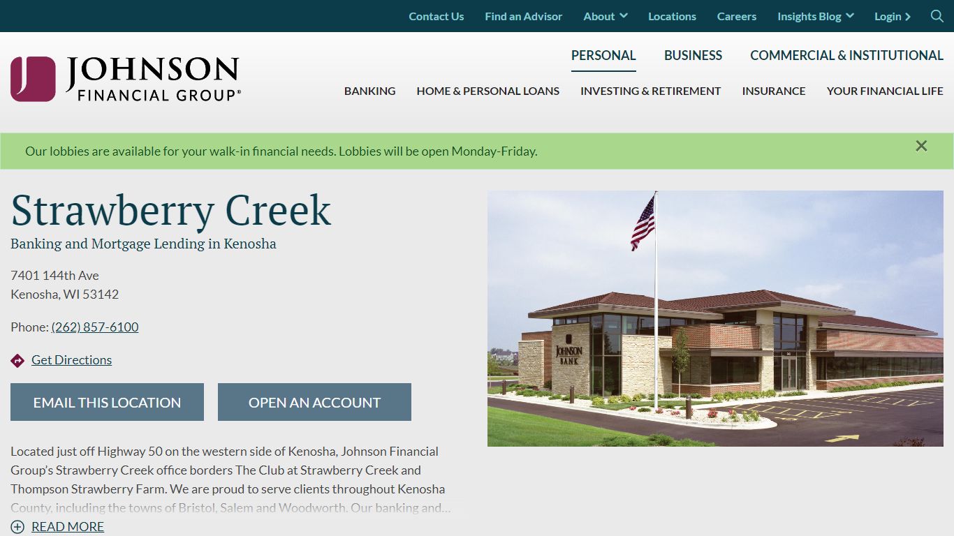 Banking and Lending in Kenosha, WI | Strawberry Creek